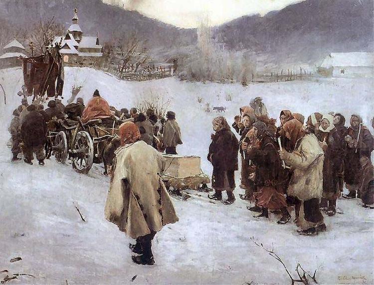Teodor Axentowicz Hutsul Funeral oil painting picture